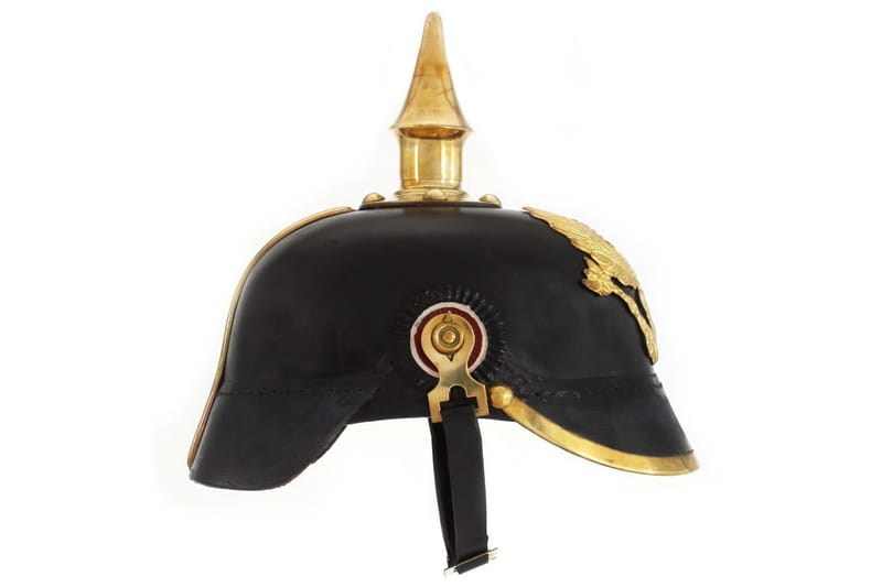 Tysk prøyssisk hjelm antikk replika LARP svart stål - Dekorasjon