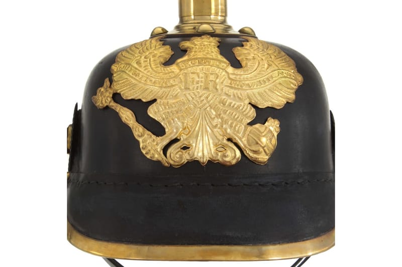 Tysk prøyssisk hjelm antikk replika LARP svart stål - Dekorasjon