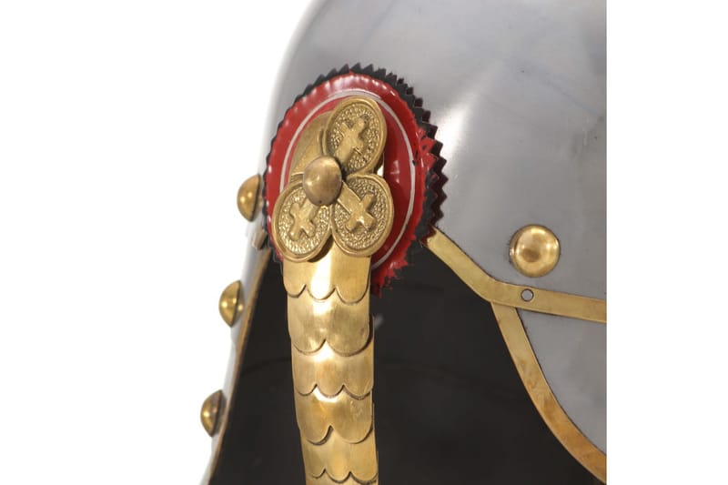 Tysk prøyssisk hjelm antikk replika LARP sølv stål - Dekorasjon