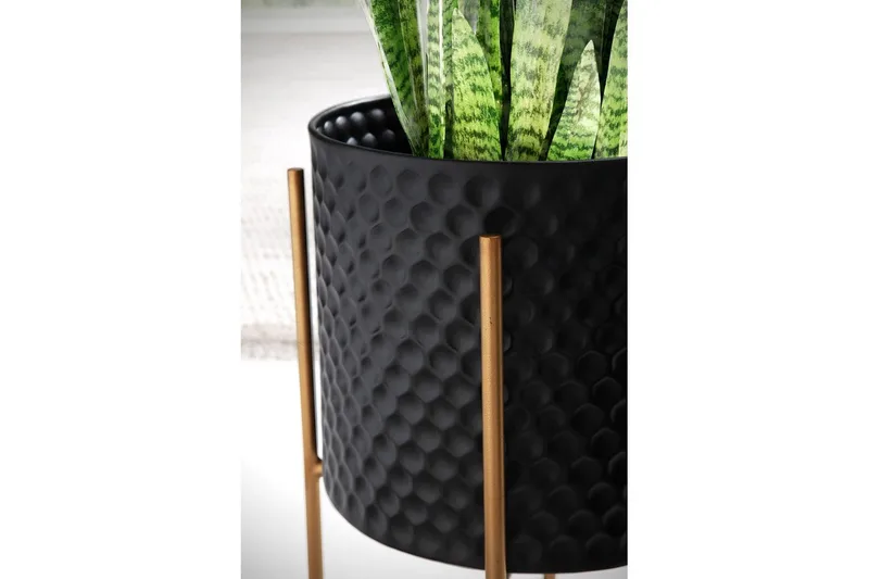 Vase Wohnling Sett av 2 Aluminium Blomster Plantepotte 3D Sirkel Overflate Moderne - Innredning - Krukker