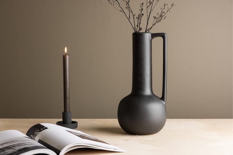 Allis Vase 18 cm Svart - Venture Home - Vaser - Blomstervase - Dekorasjon