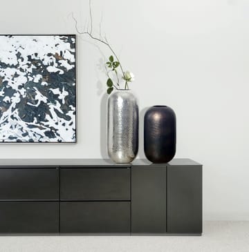 Corara Vase 46 cm Sett med 2 - Sølvfarget og svart bronse - Innredning - Vaser - Sylindervase