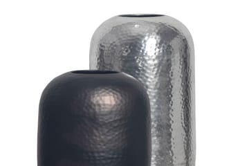 Corara Vase 46 cm Sett med 2 - Sølvfarget og svart bronse - Innredning - Vaser - Sylindervase