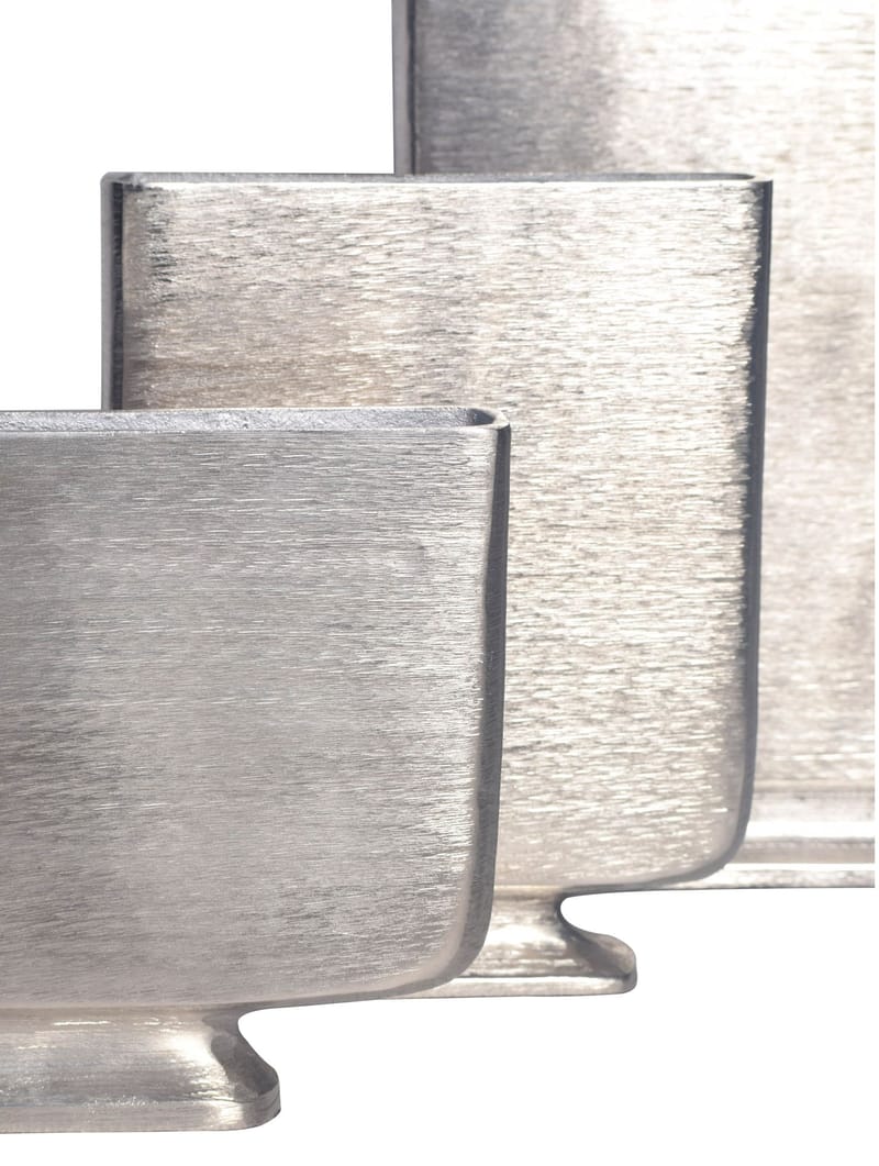 Corova Vase 33 cm Sett med 3 - Sølvfarget - Innredning - Vaser