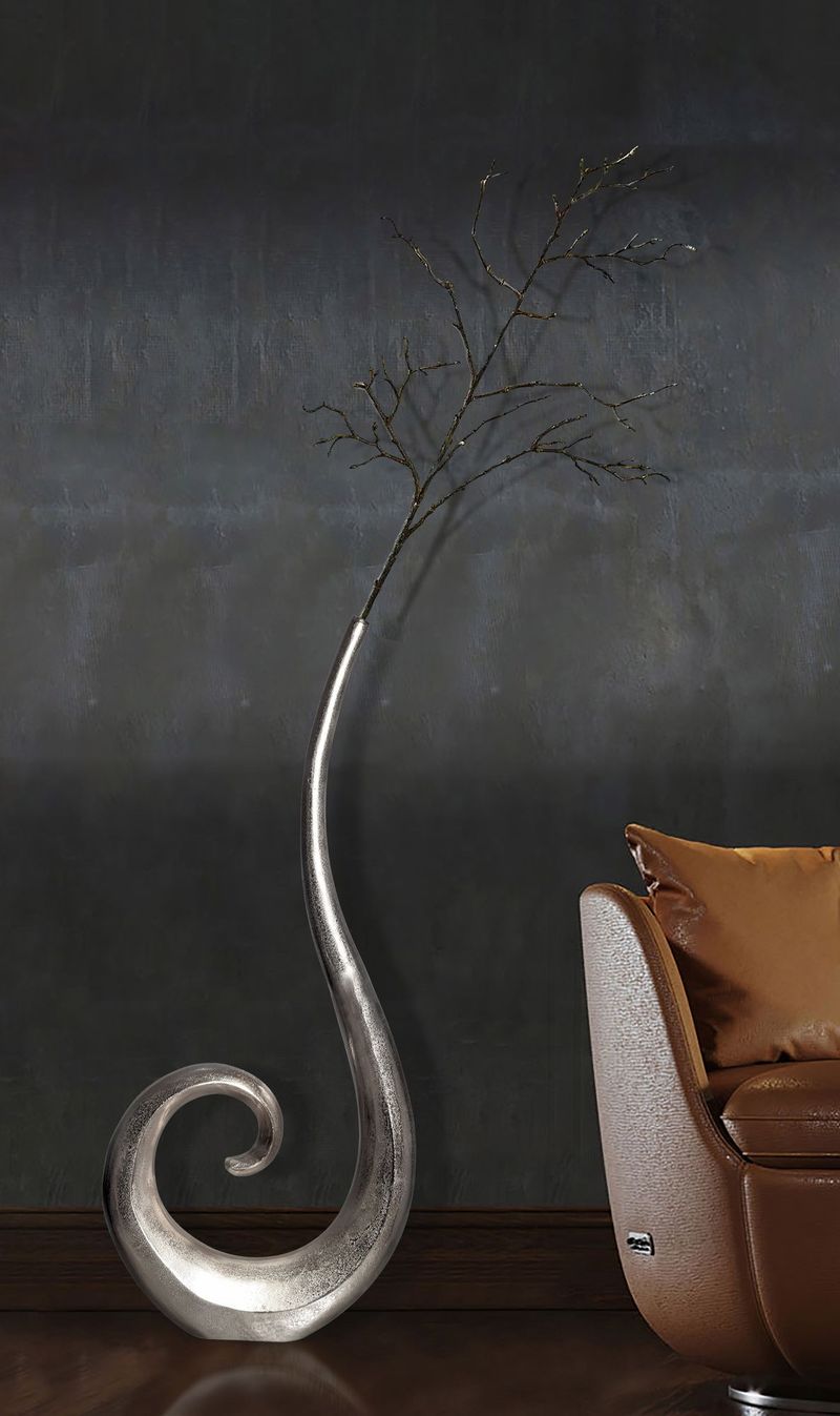 Dalara Vase 100 cm - Sølvfarget - Innredning - Vaser