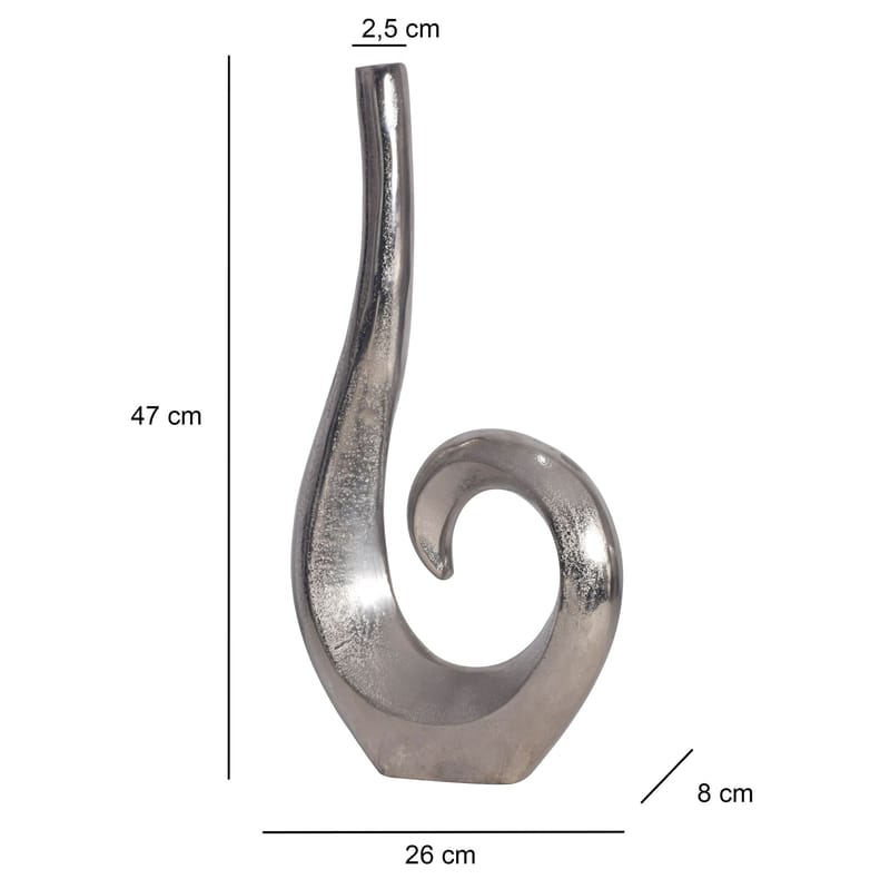 Dalara Vase 47 cm - Sølvfarget - Innredning - Vaser