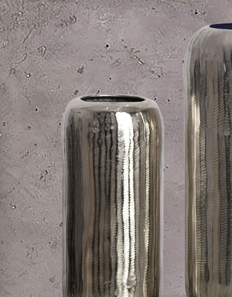 Dalaro Vase 40 cm Sett med 2 - Sølvfarget - Innredning - Vaser - Sylindervase