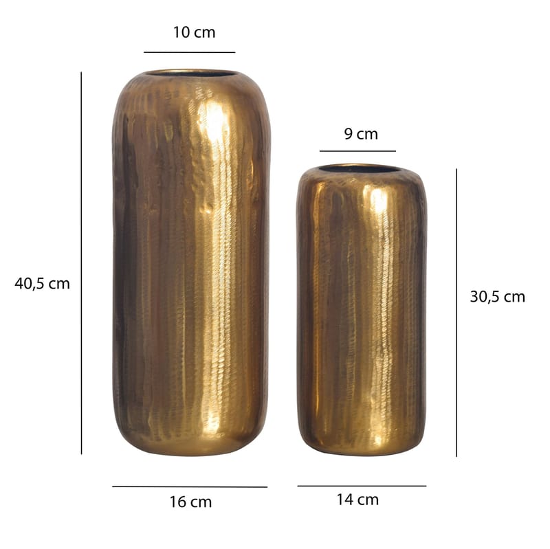 Dalaro Vase 40 cm Sett med 2 - Svart bronse - Innredning - Vaser - Sylindervase