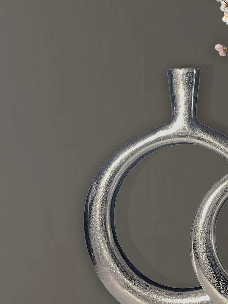 Dalena Vase 45 cm Sett med 2 - Sølvfarget - Innredning - Vaser