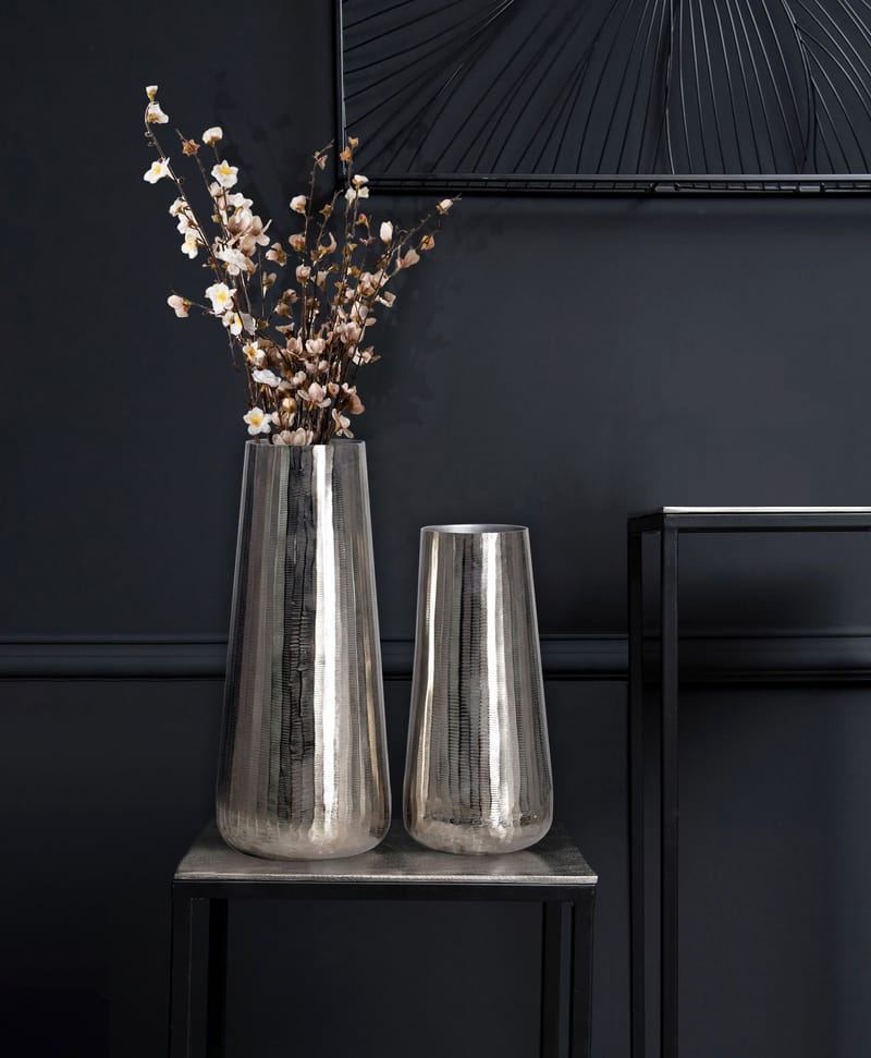 Daleri Vase 45 cm sett med 2 - Sølvfarget - Innredning - Vaser - Sylindervase