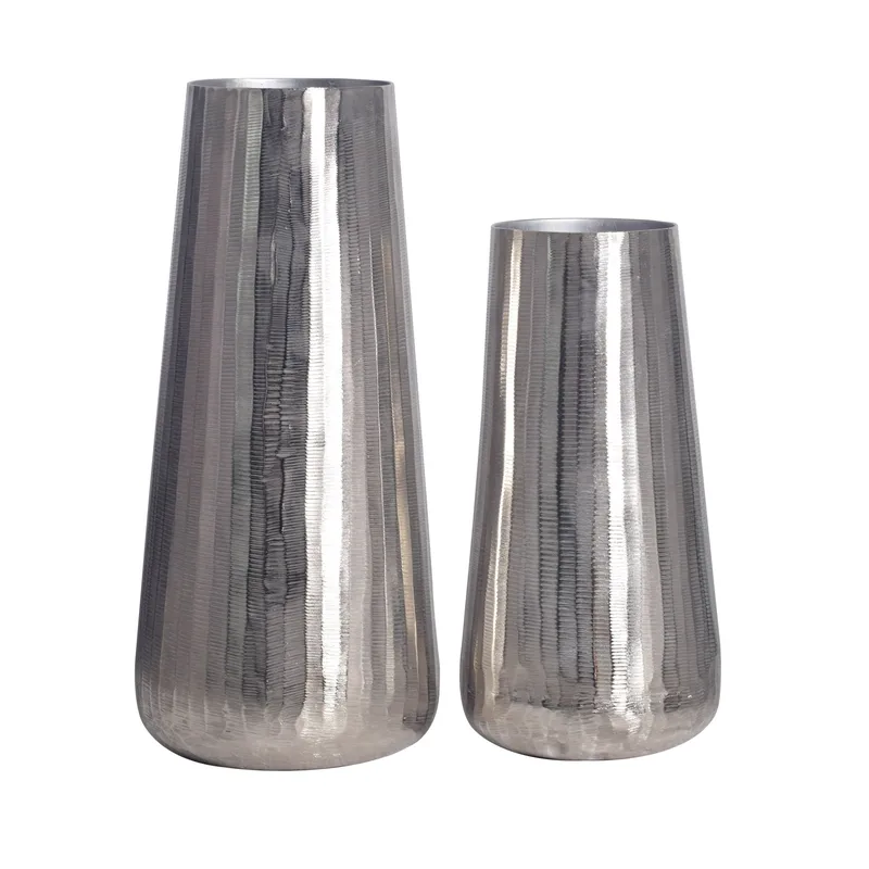 Daleri Vase 45 cm sett med 2, Sølvfarget
