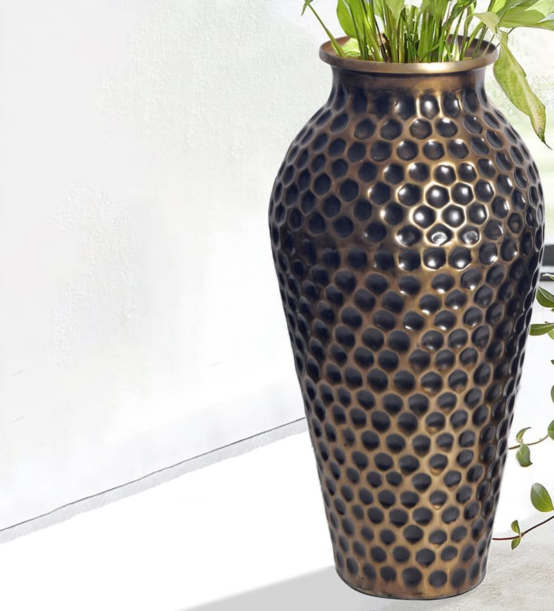 Dalilo Vase 51 cm Sett med 2 - Antikk gull med mørk patina - Innredning - Vaser