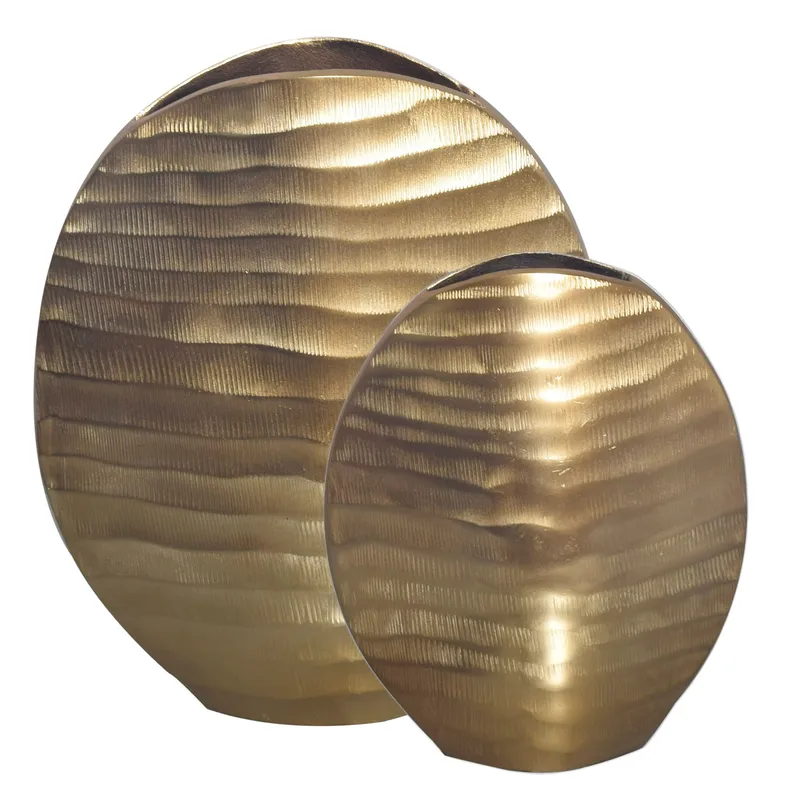 Dalira Vase 31 cm sett med 2, Gullfarget