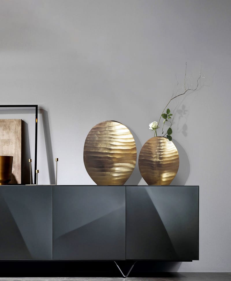 Dalira Vase 31 cm sett med 2 - Gullfarget - Innredning - Vaser