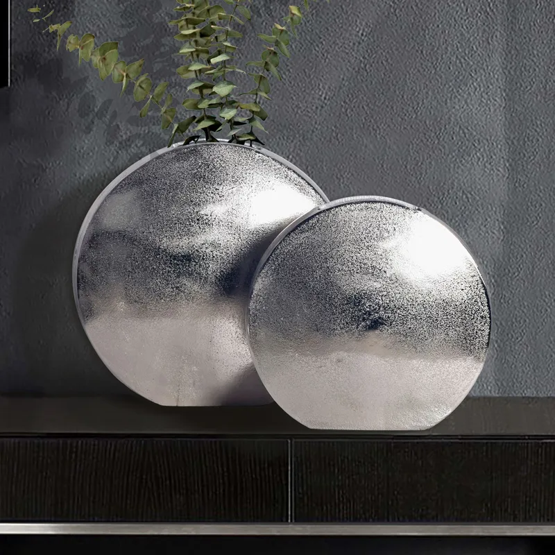 Dalora Vase 34 cm sett med 2 - Sølvfarget - Innredning - Vaser