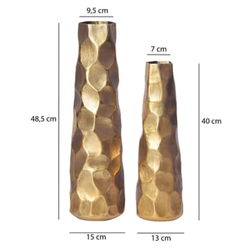Daluna Vase 49 cm sett med 2 - Gullfarget - Innredning - Vaser - Sylindervase