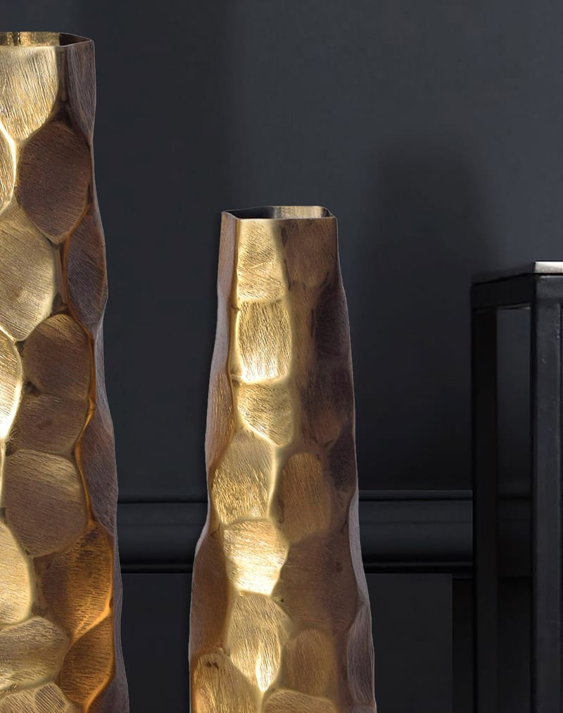 Daluna Vase 49 cm sett med 2 - Gullfarget - Innredning - Vaser - Sylindervase