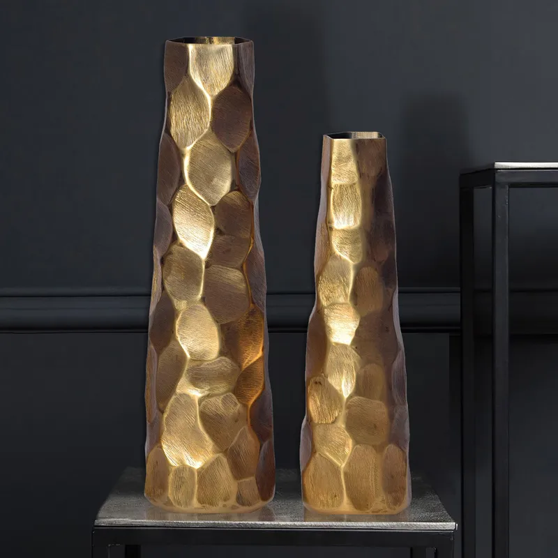 Daluna Vase 49 cm sett med 2 - Gullfarget - Innredning - Vaser - Sylindervase