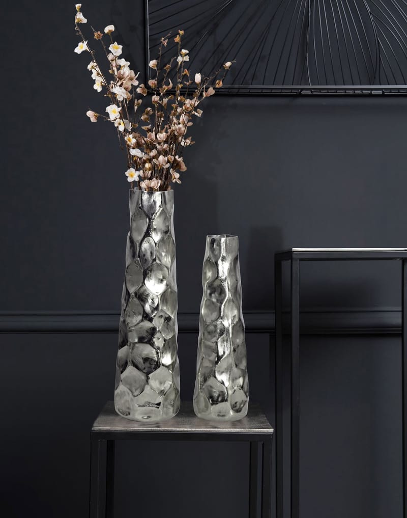 Daluna Vase 49 cm sett med 2 - Sølvfarget - Innredning - Vaser - Sylindervase