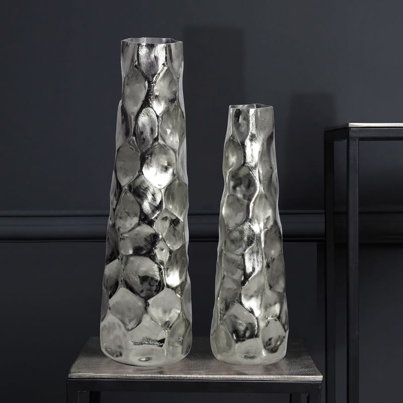 Daluna Vase 49 cm sett med 2 - Sølvfarget - Innredning - Vaser - Sylindervase