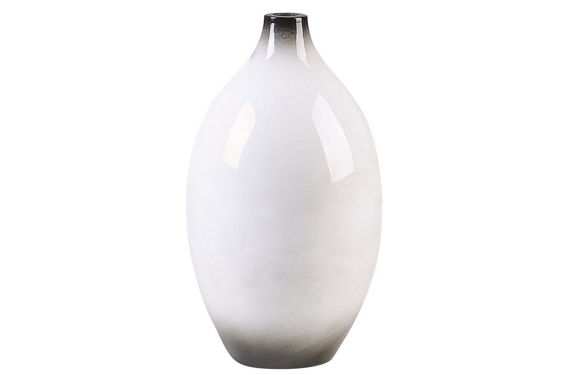 Dekorationsvas Beliani Baeza 20x20x36 cm White\|\|Black -