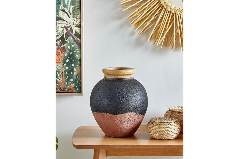 Dekorationsvas Beliani Daulis Black||Pink||GOLD - Innredning - Vaser
