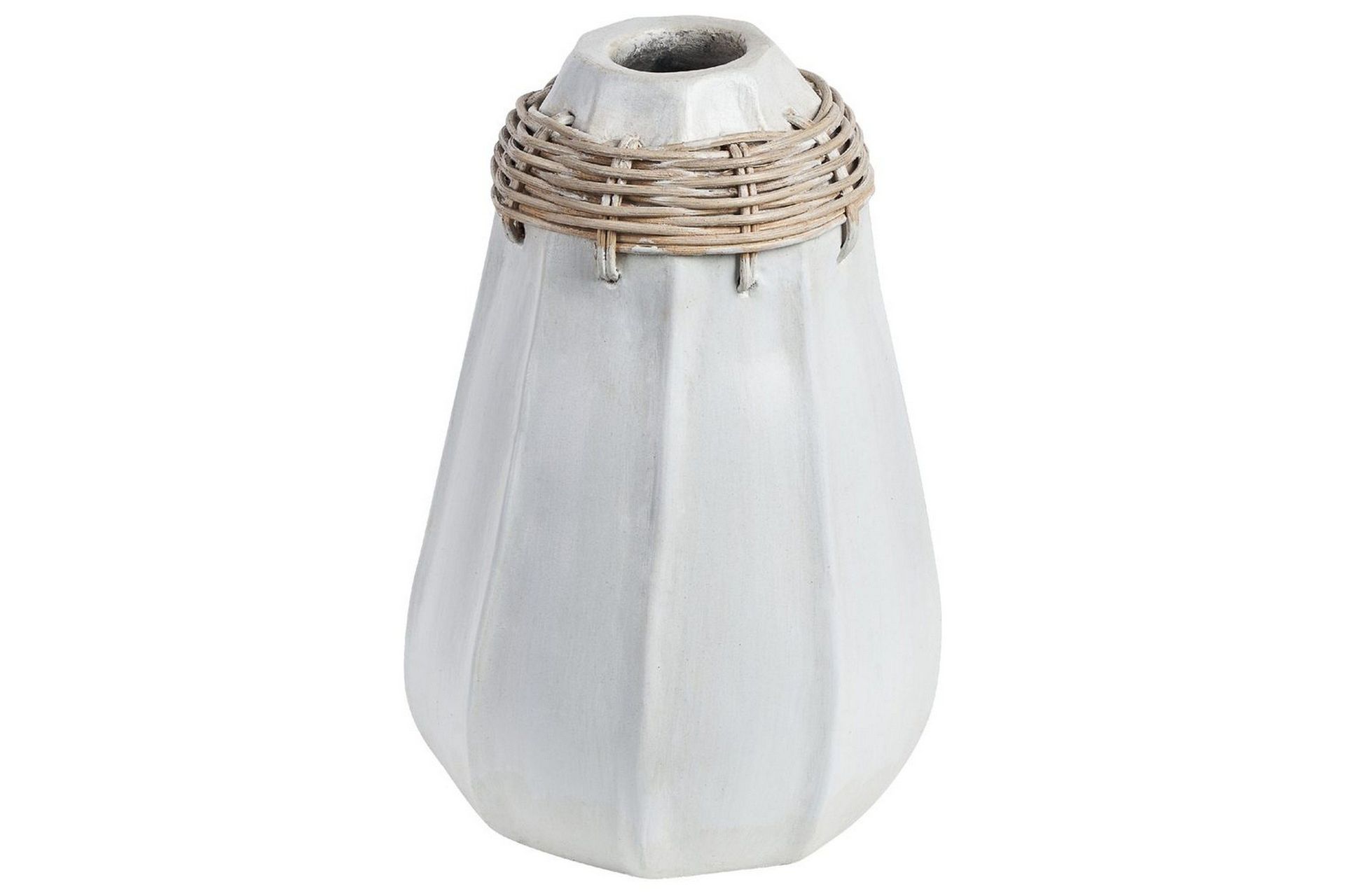 Dekorationsvas Beliani Kampar White\|\|Beige -