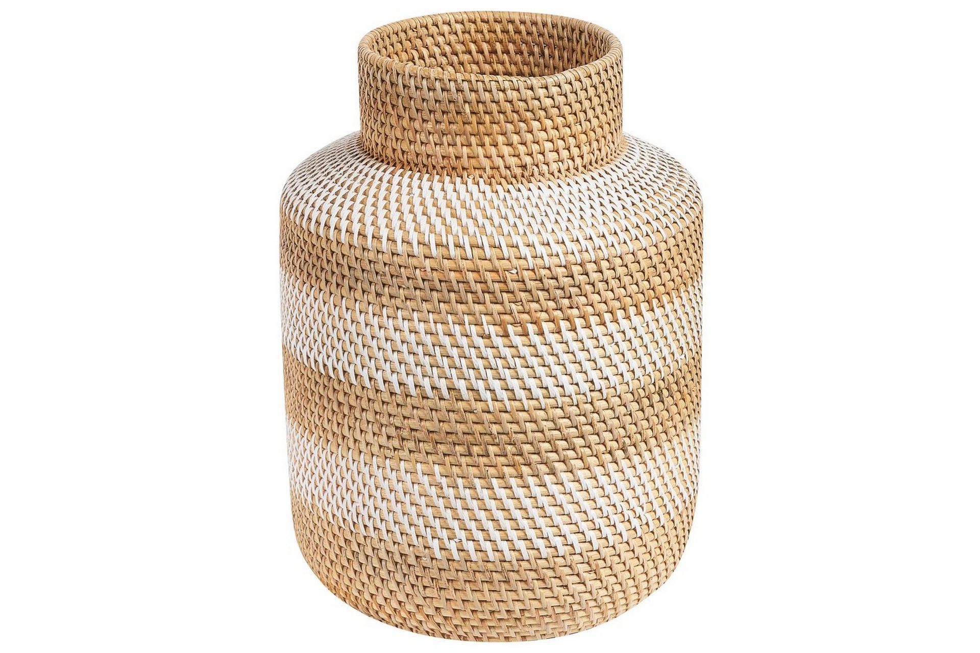 Dekorationsvas Beliani Renun White\|\|Nature\|\|Beige -