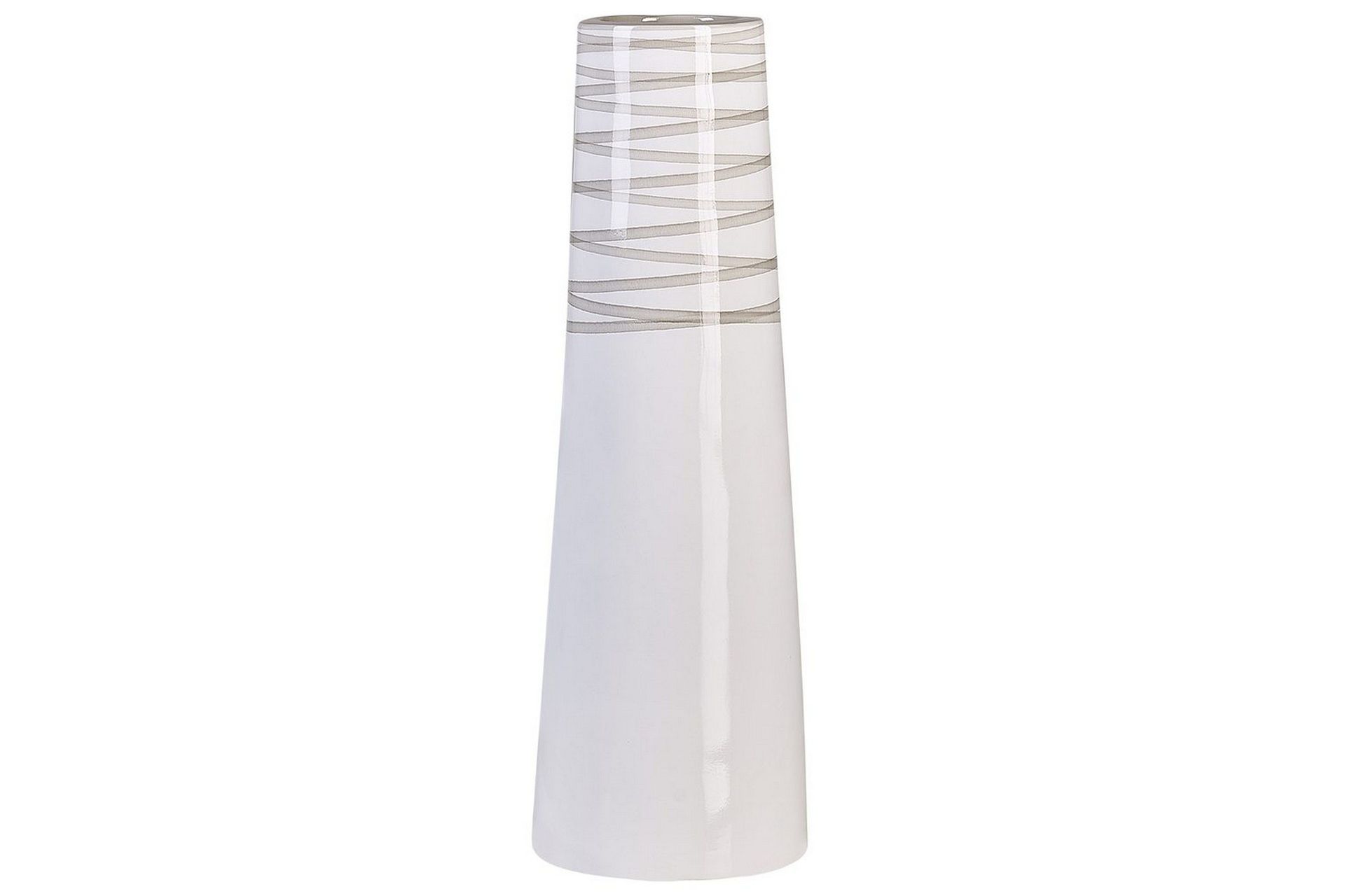 Dekorationsvas Beliani Tarragona White\|\|Grey -