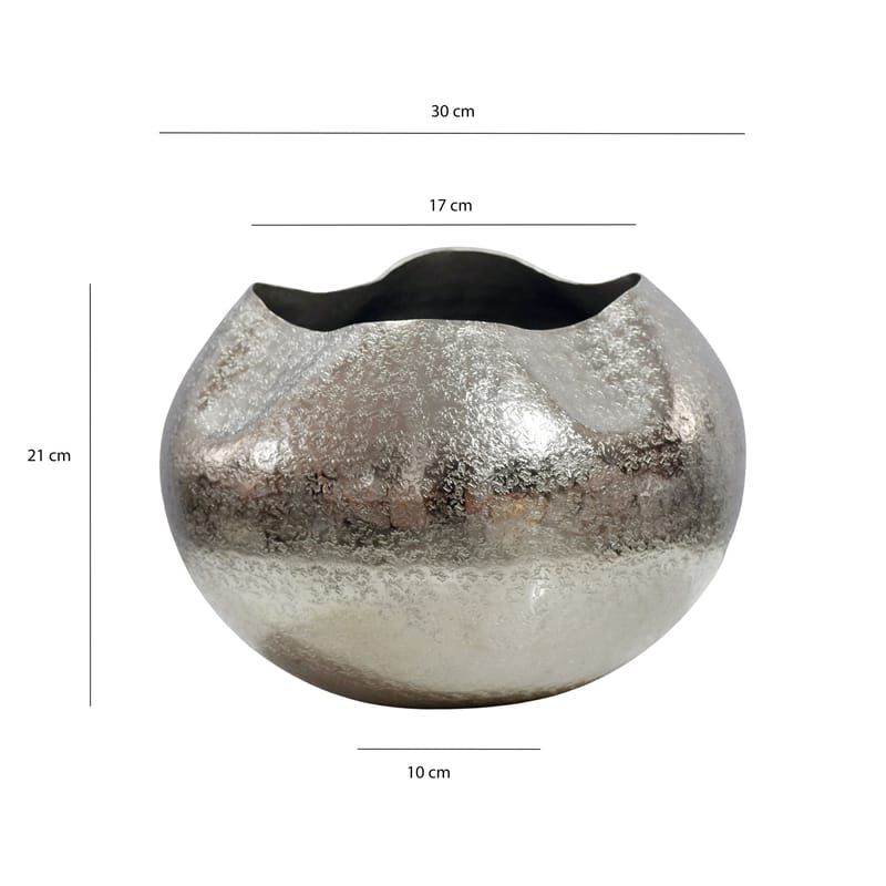Harvik bordvase 30 cm i aluminium - Sølv - Innredning - Vaser