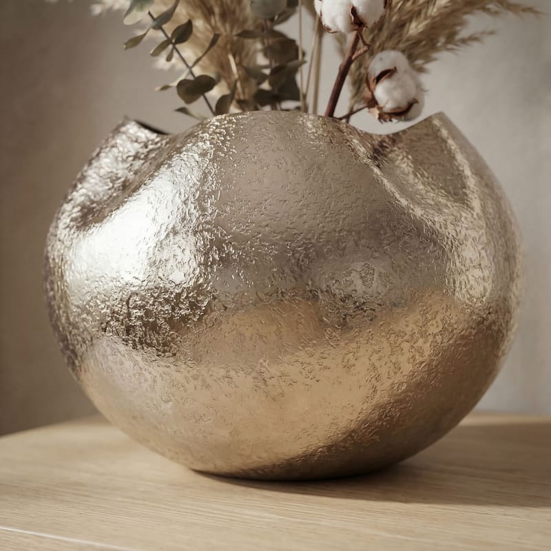 Harvik bordvase 30 cm i aluminium - Sølv - Innredning - Vaser