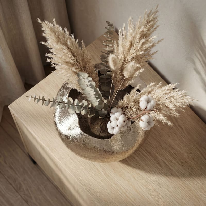 Harvik bordvase 30 cm i aluminium - Sølv - Innredning - Vaser