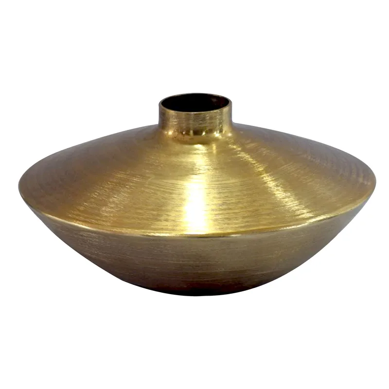 Helin bordsvase 35 cm i aluminium, Gull