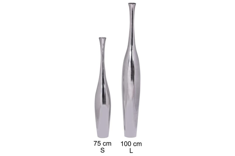 Vase Wohnling polert aluminiumstøp, moderne stil 75 cm - 75 cm - Innredning - Vaser
