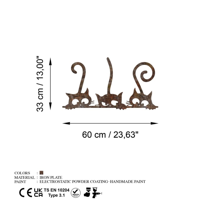 Decorative Metal Wall Accessory Wallxpert - Innredning - Veggdekorasjon - Dekorfolie - Flisdekor