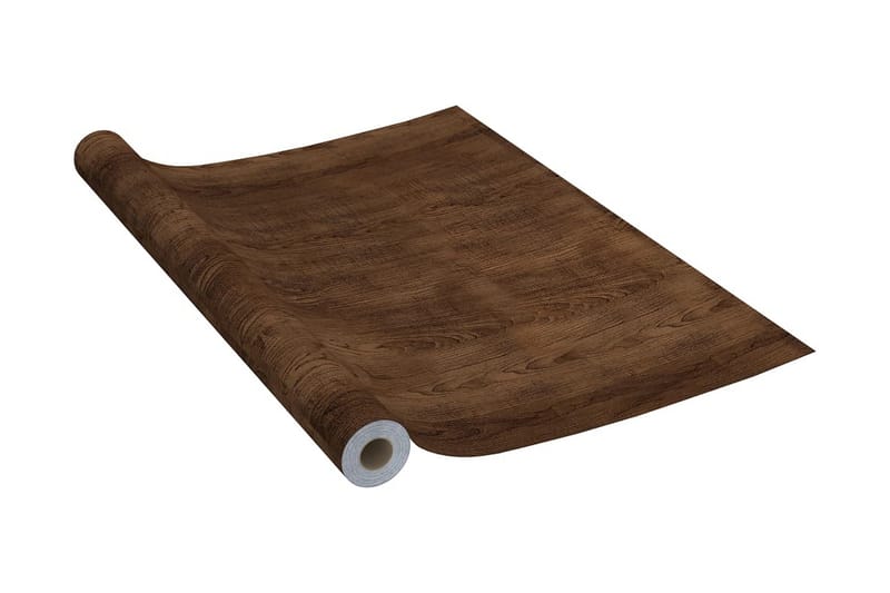 Selvklebende folie til møbler 500x90 cm PVC mørk eikefarge - Brun - Innredning - Veggdekorasjon - Dekorfolie - Vindufolie