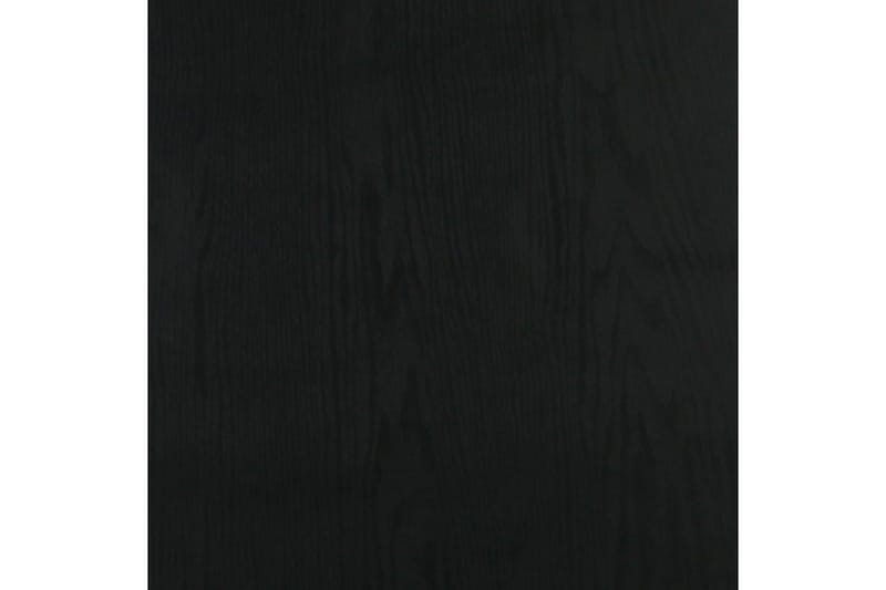 Selvklebende folier til dør 2 stk 210x90cm PVC mørk trefarge - Svart - Vindufolie