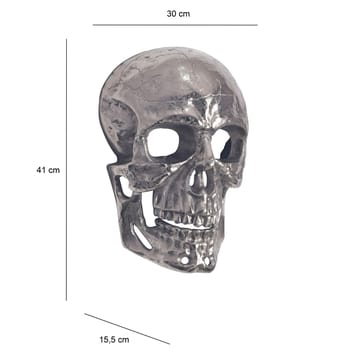 Garvik veggdekorasjon Hodeskalle i aluminium - sølv - Innredning - Dekorasjon - Pyntegjenstand - Skulptur