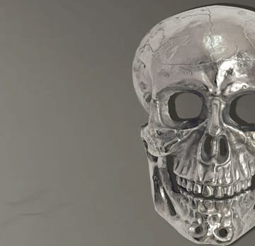 Garvik veggdekorasjon Hodeskalle i aluminium - sølv - Innredning - Dekorasjon - Pyntegjenstand - Skulptur