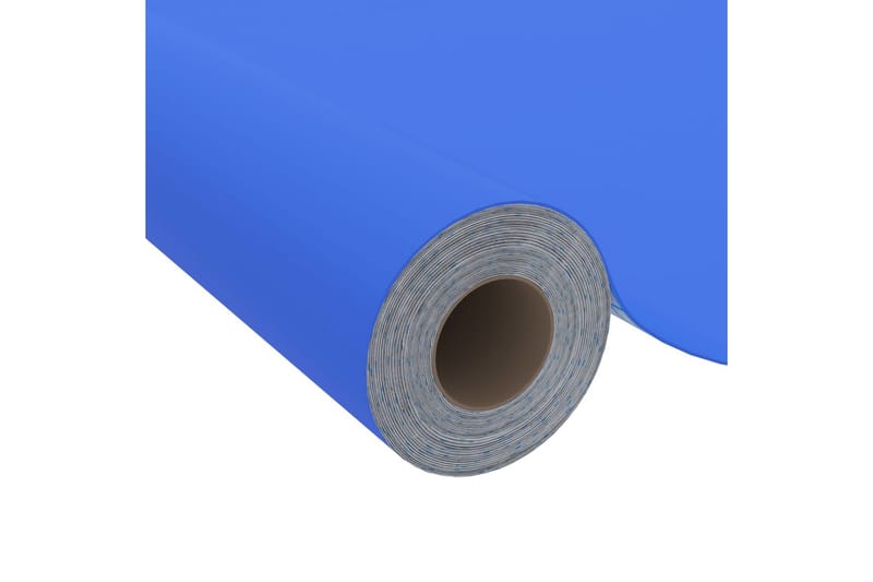 Selvklebende folie til møbler høyglans blå 500x90 cm PVC - Blå - Innredning - Veggdekorasjon - Dekorfolie - Flisdekor