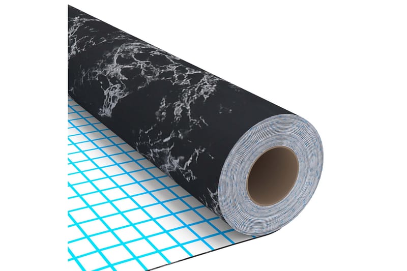 Selvklebende folie til møbler svart stein 500x90 cm PVC - Svart - Innredning - Veggdekorasjon - Dekorfolie - Flisdekor