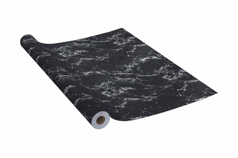 Selvklebende folie til møbler svart stein 500x90 cm PVC - Svart - Innredning - Veggdekorasjon - Dekorfolie - Flisdekor