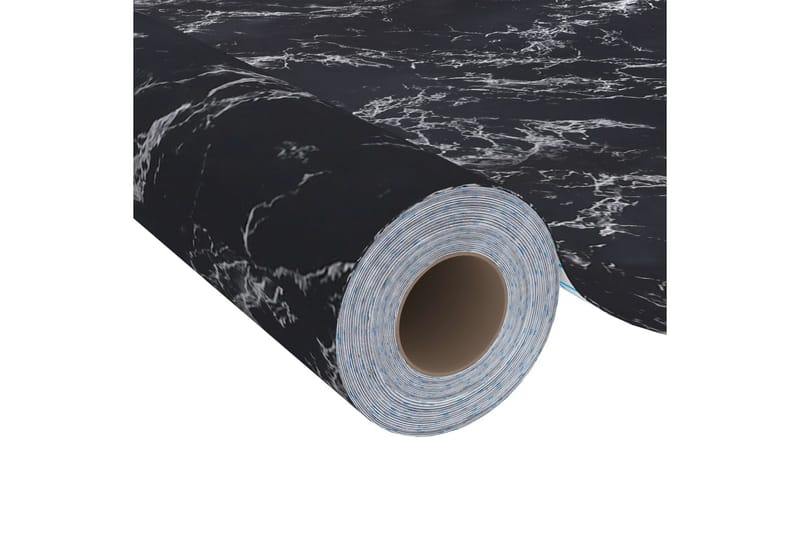 Selvklebende folie til møbler svart stein 500x90 cm PVC - Svart - Innredning - Veggdekorasjon - Dekorfolie - Flisdekor