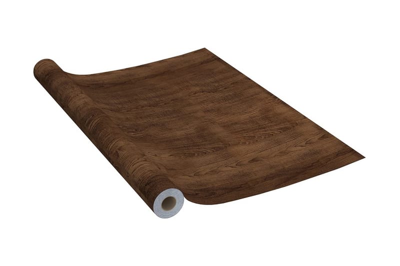 Selvklebende møbelfolier 2 stk 500x90 cm PVC mørk eikefarge - Brun - Innredning - Veggdekorasjon - Dekorfolie - Flisdekor
