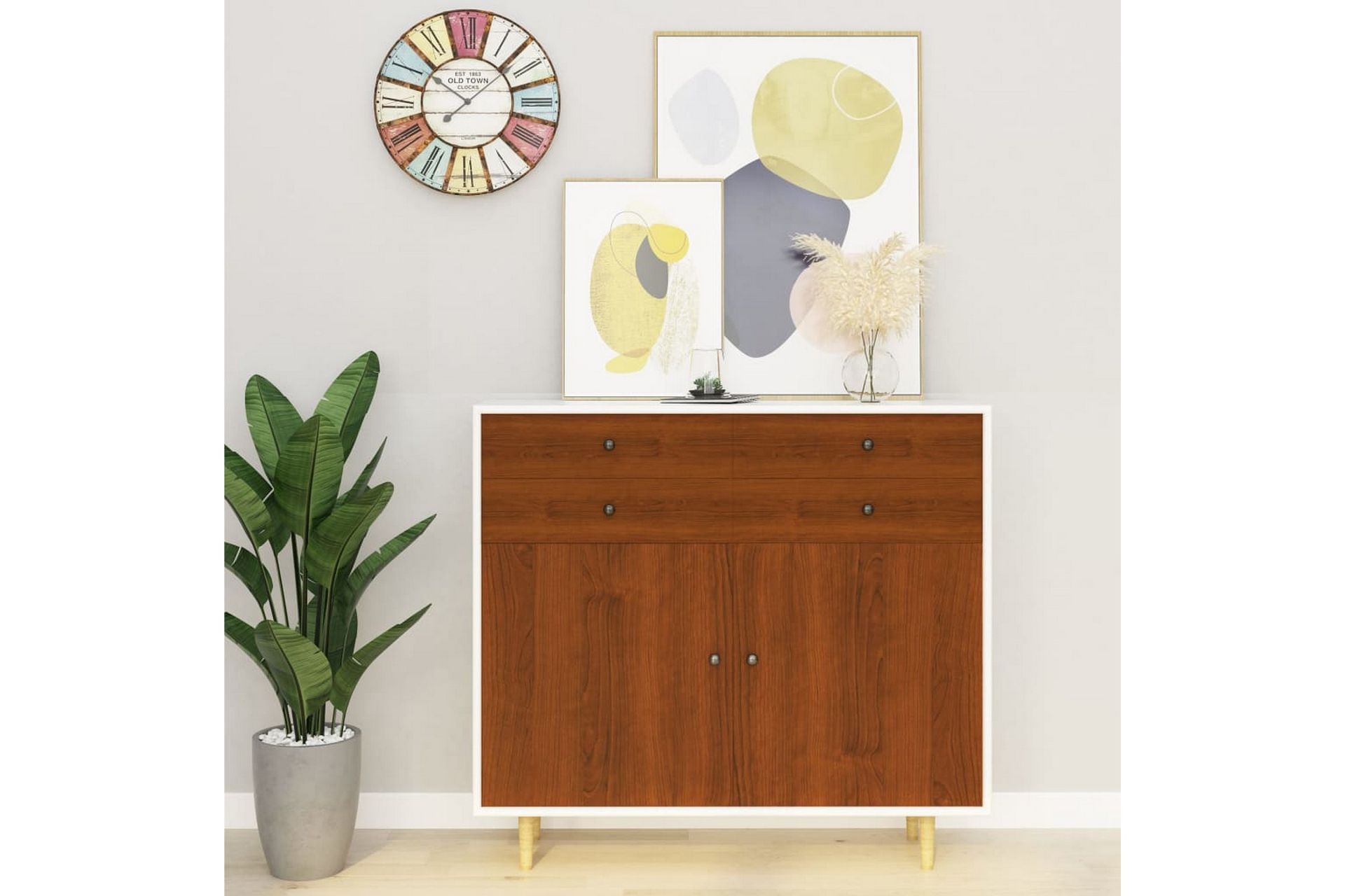 Selvklebende møbelfolier 2 stk 500x90 cm PVC lys eikefarge - Brun - Innredning - Veggdekorasjon - Dekorfolie - Flisdekor