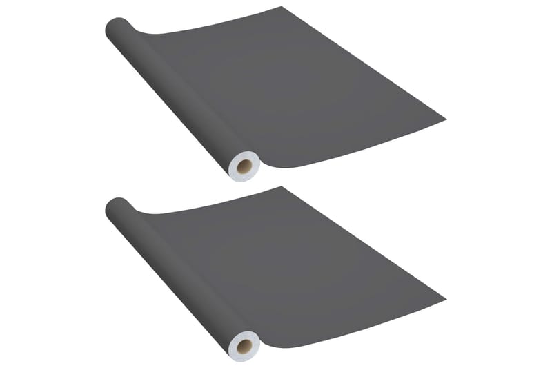 Selvklebende møbelfolier 2 stk 500x90 cm PVC grå - Grå - Innredning - Veggdekorasjon - Dekorfolie - Flisdekor