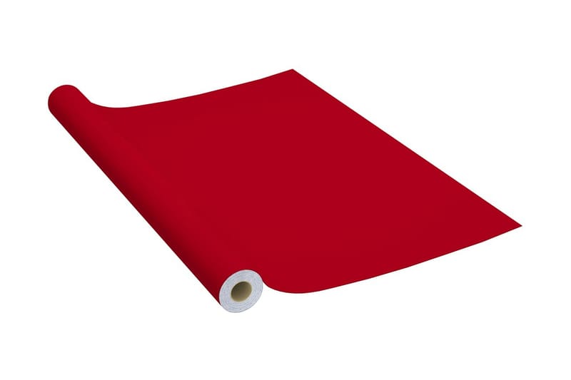 Selvklebende møbelfolier 2 stk 500x90 cm PVC rød - Rød - Innredning - Veggdekorasjon - Dekorfolie - Flisdekor