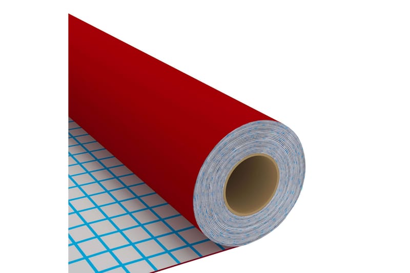 Selvklebende møbelfolier 2 stk 500x90 cm PVC rød - Rød - Innredning - Veggdekorasjon - Dekorfolie - Flisdekor
