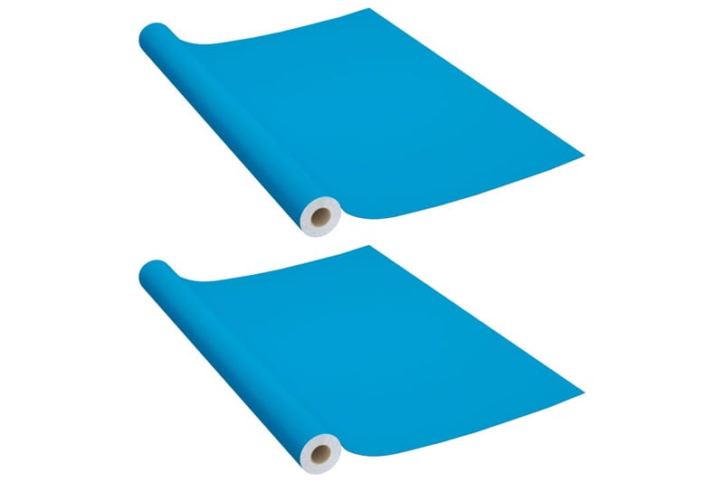 Selvklebende møbelfolier 2 stk 500x90 cm PVC asurblå - Blå - Innredning - Veggdekorasjon - Dekorfolie - Flisdekor
