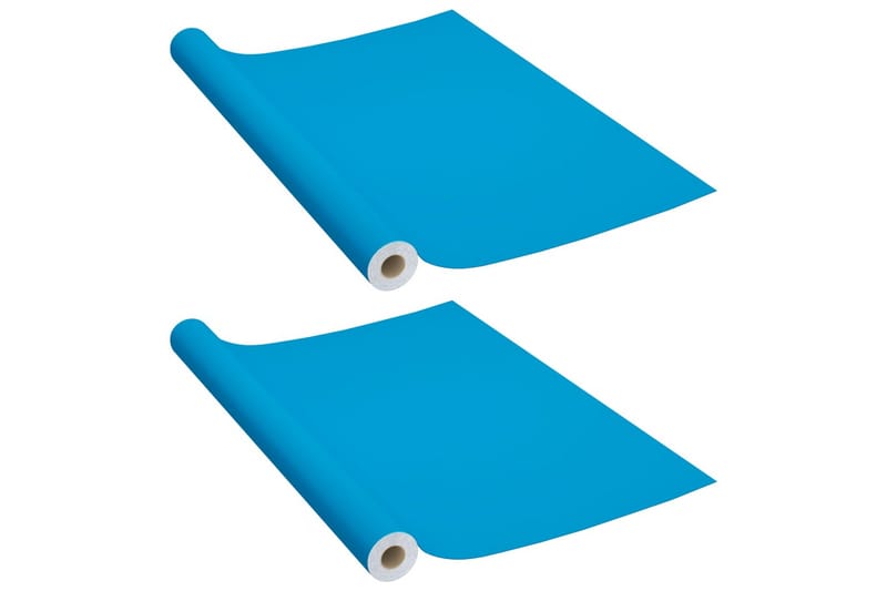 Selvklebende møbelfolier 2 stk 500x90 cm PVC asurblå - Blå - Flisdekor - Dekorfolie